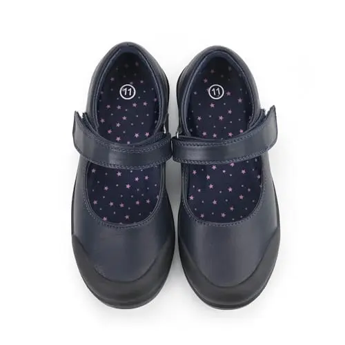 Tobfis girls navy Mary Jane flats with double strap closure