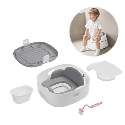 Wondracious gray and white 4-in-1 toddler potty and chair