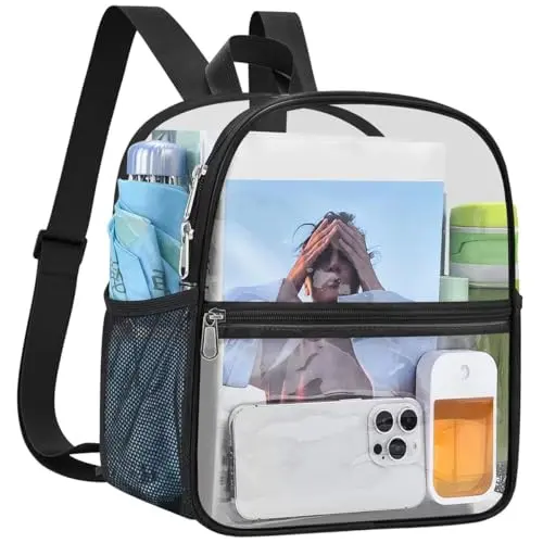 USPECLARE clear backpack with padded adjustable straps