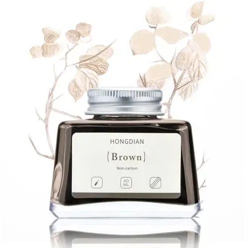 Asvine Hongdian Brown fountain pen ink bottle