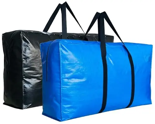 HaoHakka black and blue jumbo duffle bag for large items