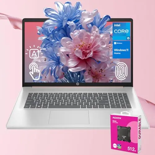 HP Premium laptop with 17.3-inch touchscreen