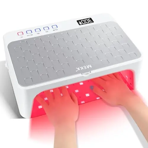 MEKK luxury cordless UV LED nail lamp with red light skincare feature