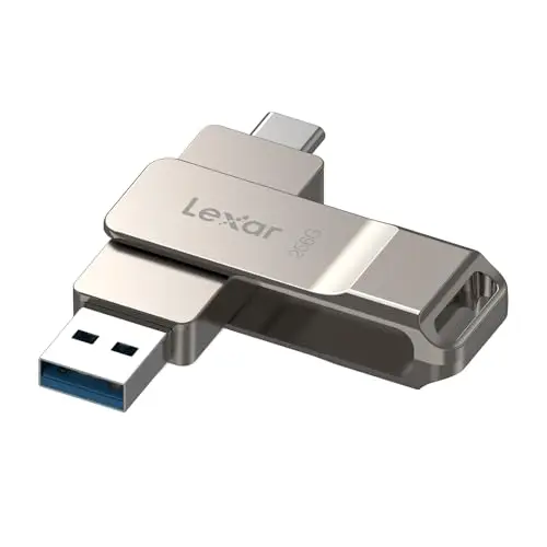 Lexar D40E dual USB flash drive with swivel design
