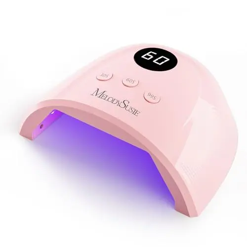 MelodySusie Plus30F UV nail lamp in pink with LCD display and compact design