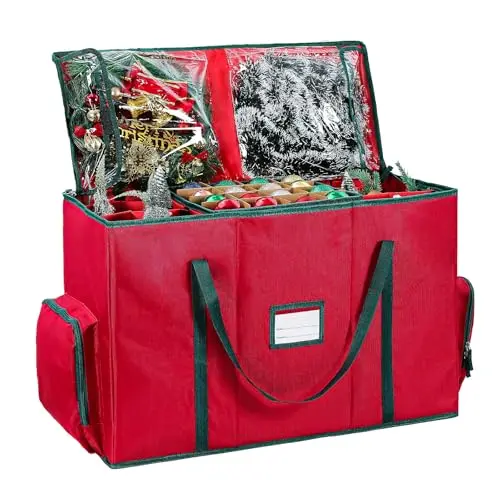 BIEBOS 2-in-1 ornament organizer with movable pallet