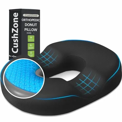 CushZone donut pillow seat cushion with cooling gel and memory foam