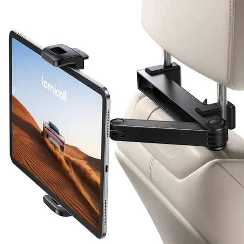 Lamicall headrest tablet mount for car backseat with lockable arm