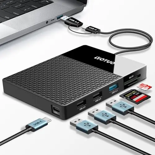 YOTUO 1TB external hard drive with multi-port hub