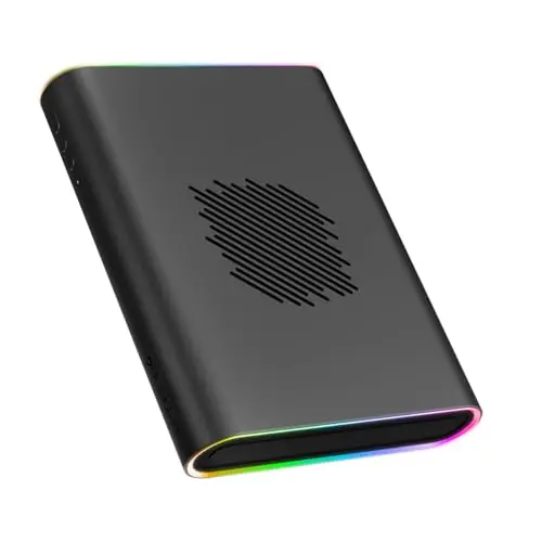 ONE XPLAYER OneXGPU 2 external GPU dock showing sleek aluminum enclosure