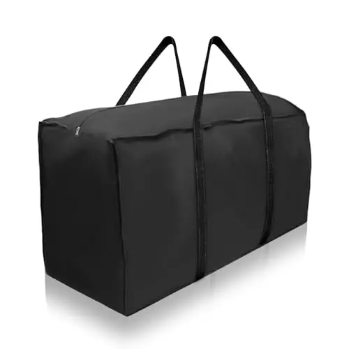 TMWEFUSC black outdoor cushion storage bag with handles