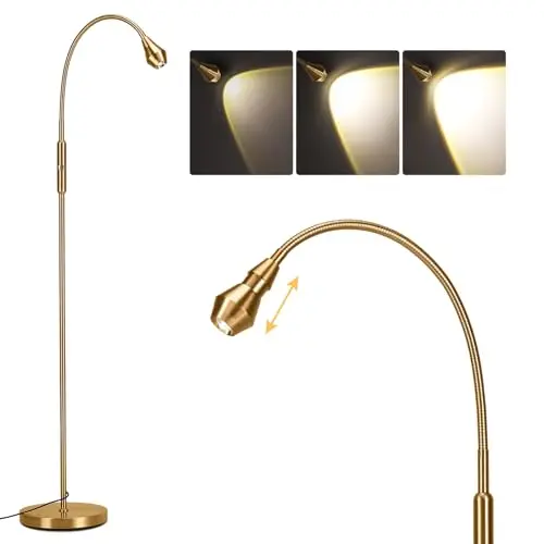 SUNMORY floor lamp with adjustable beam and gooseneck