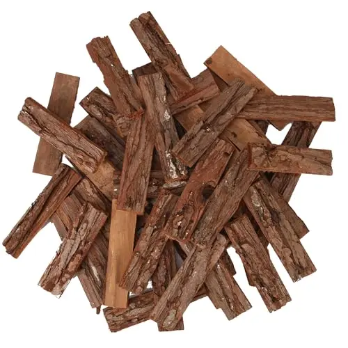 BYHER natural wood craft sticks with bark for textured wood burning projects