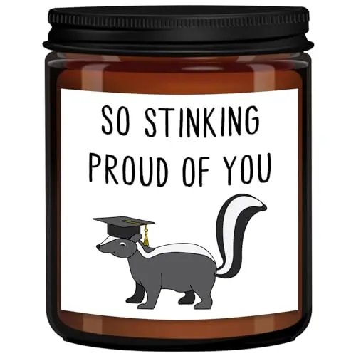 NEWZEST funny graduation candle with So Stinking Proud of You message