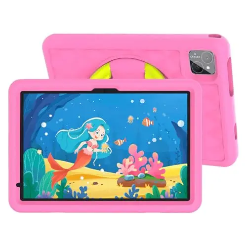VOLENTEX Android15 kids tablet in pink with protective case