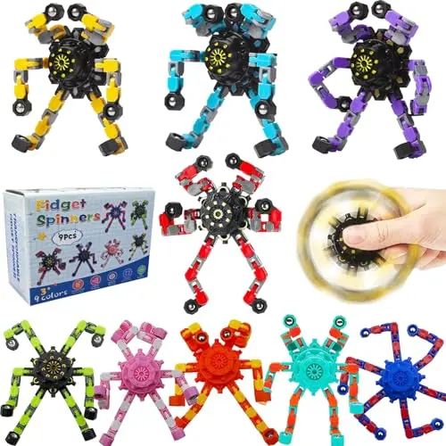 HIQCGS transformable fidget spinners pack for autism