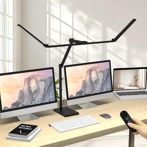 Omorepa architect desk lamp with wide light bar and remote control