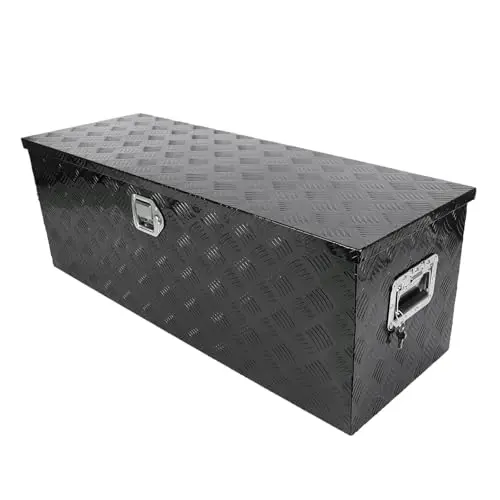 HEVIKE black aluminum stripes plated truck tool chest