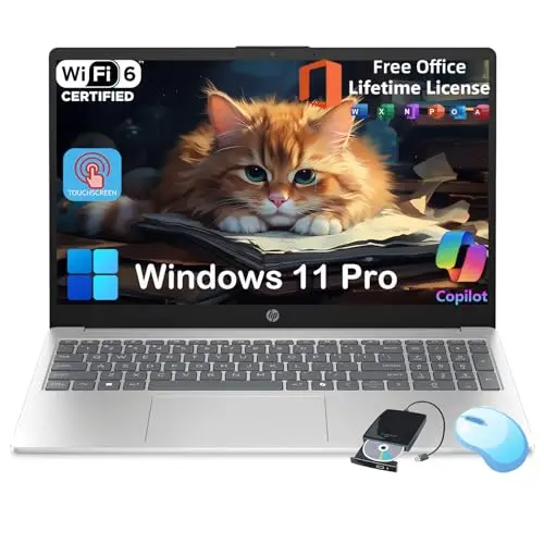 HP 15.6 touchscreen laptop for budget AI and ML tasks