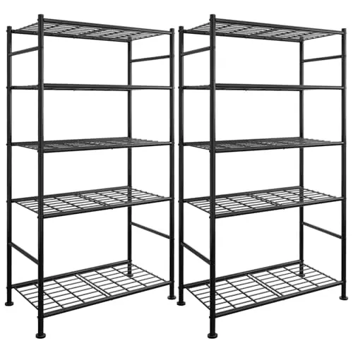 Sakugi 2-pack 5-tier steel storage shelving units