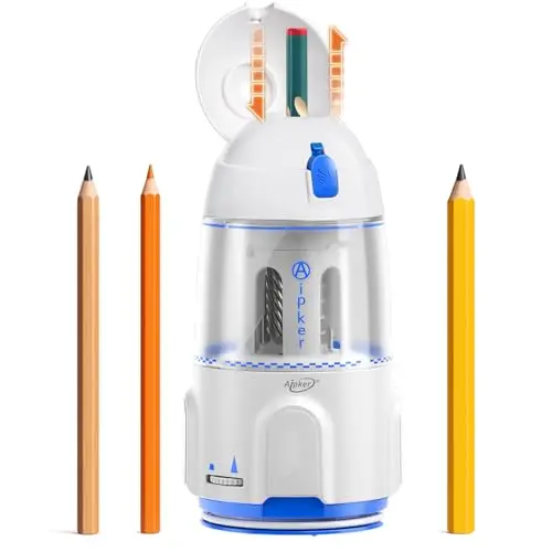 Aipker white and blue automatic electric pencil sharpener