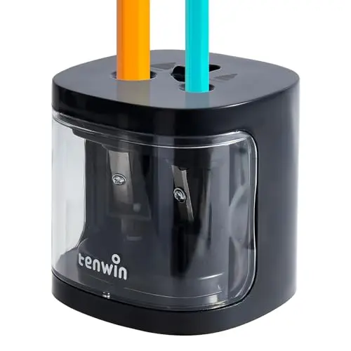 tenwin battery-powered dual hole electric pencil sharpener