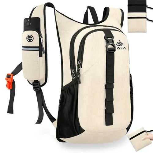 VOBUYING 15L ultralight foldable hiking backpack in beige