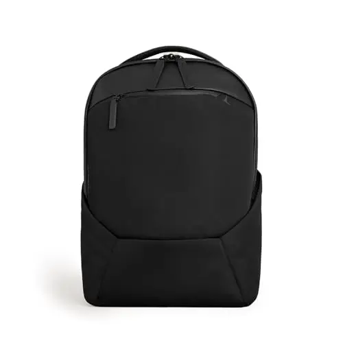 Troubadour Apex black premium laptop backpack with ergonomic straps and sustainable materials