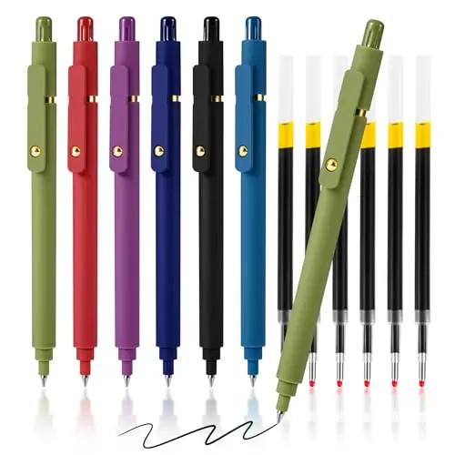 TINNIVI vintage gel pens with extra refills and soft grip