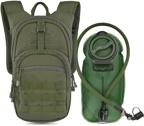 MARCHWAY tactical hydration backpack with MOLLE system and included 2.5L bladder