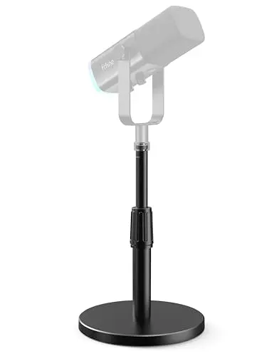 FIFINE desktop microphone stand with heavy round base