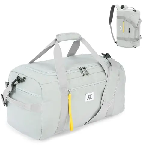 SKYSPER 40L sports duffle backpack in lightgray with U-shaped opening