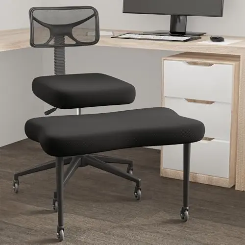 Opulencio ergonomic cross legged chair with mesh fabric