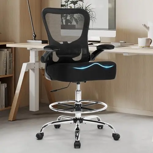 Sofetura ergonomic drafting chair with footrest