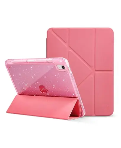CoBak iPad case with multi-angle stand and glitter design