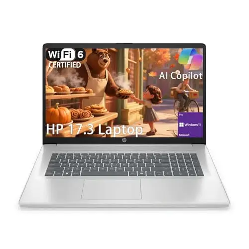 HP 17.3 inch laptop with anti-glare display and numeric keypad
