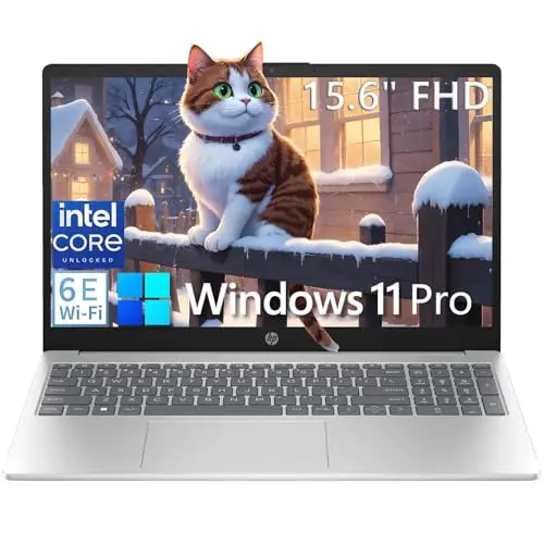 HP 15.6-inch FHD laptop in natural silver