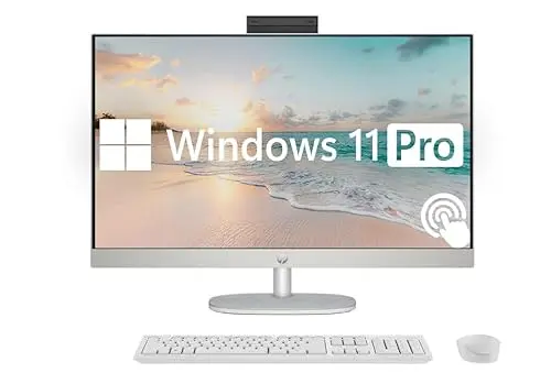 HP 27-inch all-in-one desktop computer with touchscreen for music recording